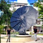 Mark & Nico Los Amigos Tulum in front of The Smartflower System at Central Park Tulum
