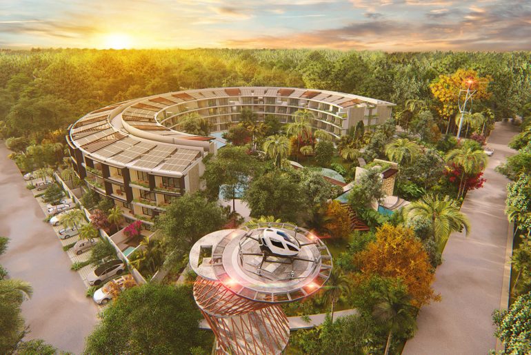 Este proyecto en Tulum tendrá la primera torre de aterrizaje de drones en el país