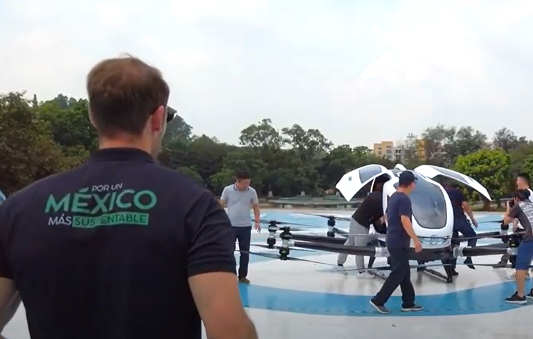 dron de pasajeros tulum